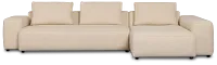Cleo Beige Fabric Right Chaise Sectional