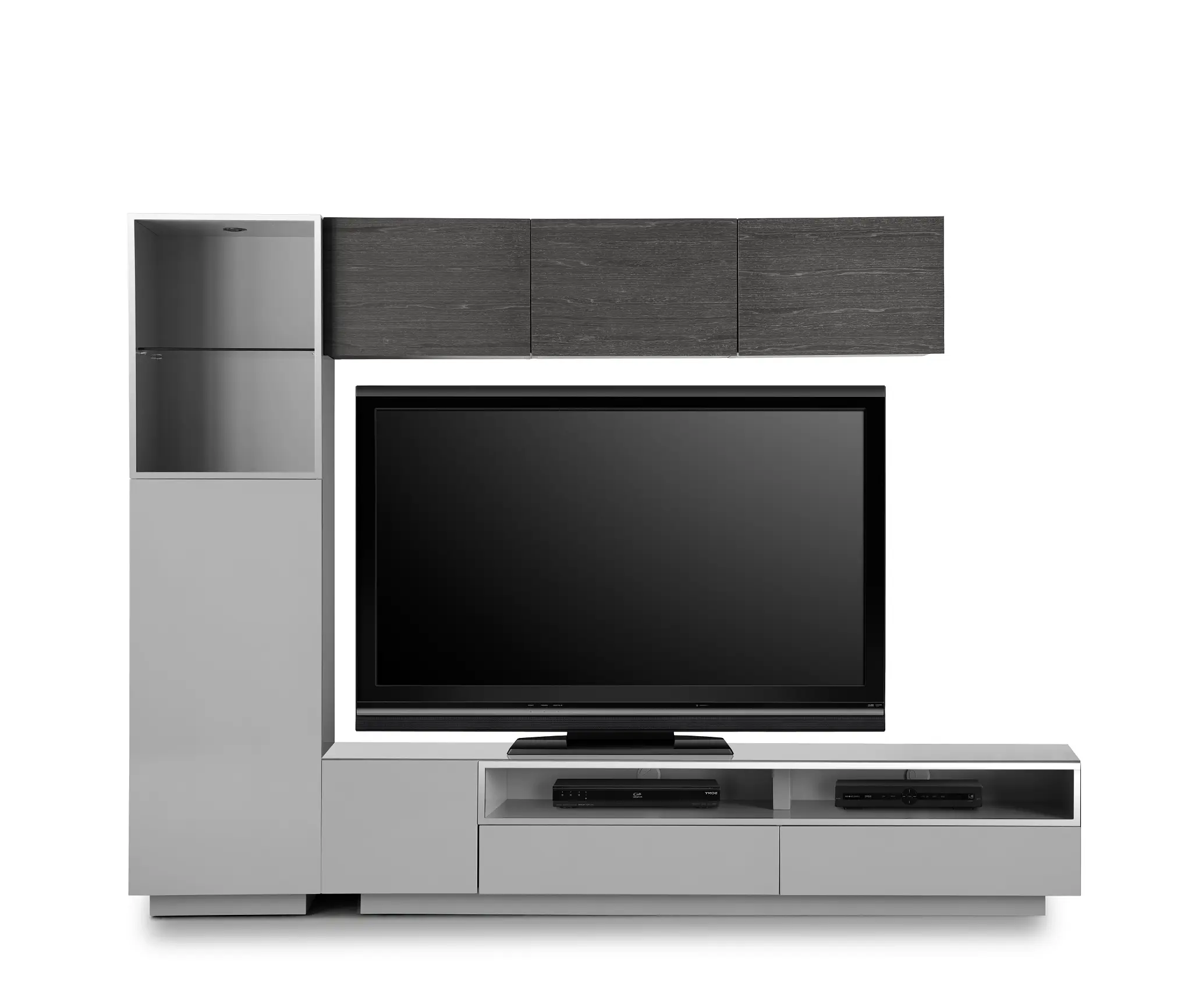 Vancouver Gray Dk Gray 5-piece Left Modular Entertainment Wall Vancouver Gray Dk Gray 5-piece Left Modular Entertainment Wall