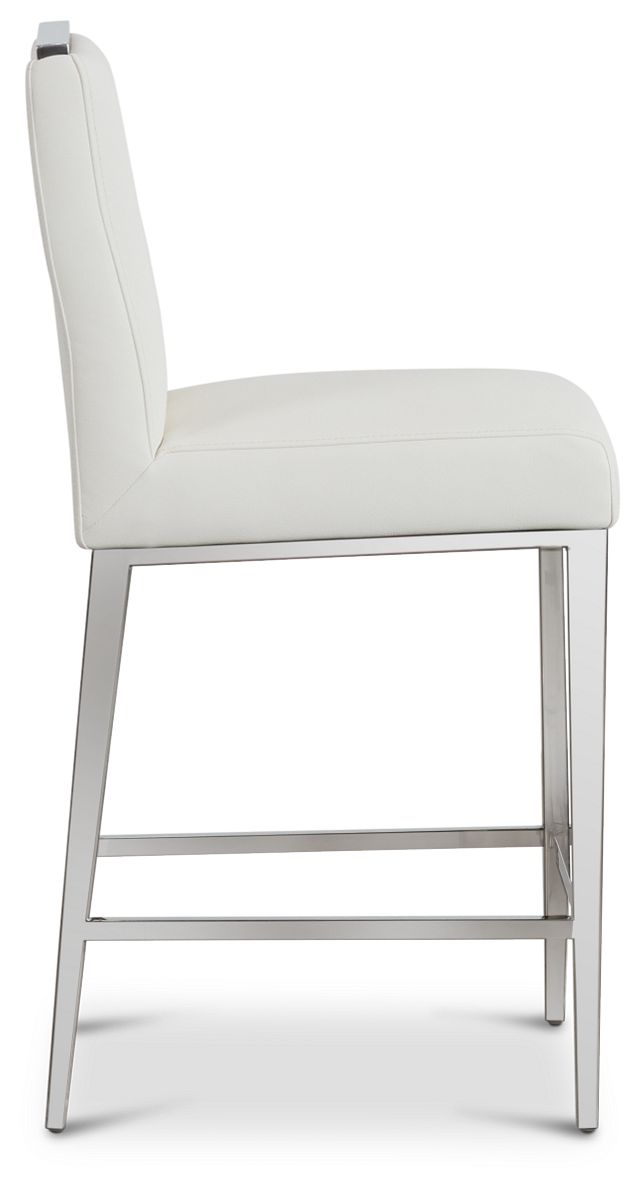 Alameda White 24" Upholstered Barstool