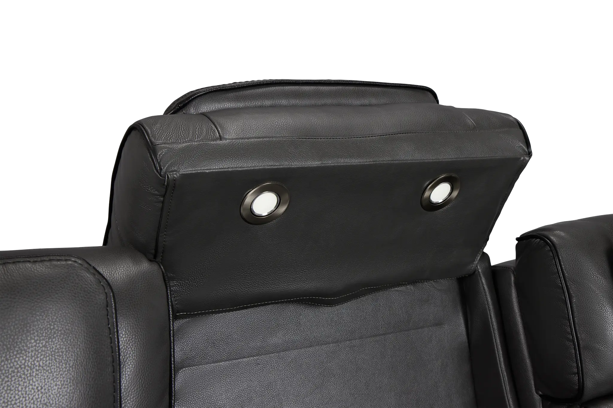 Nova Dark Gray Lthr/vinyl Power Reclining Sofa W/ Massage Nova Dark Gray Lthr/vinyl Power Reclining Sofa W/ Massage