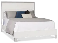 Doral White Panel Bed With Lights