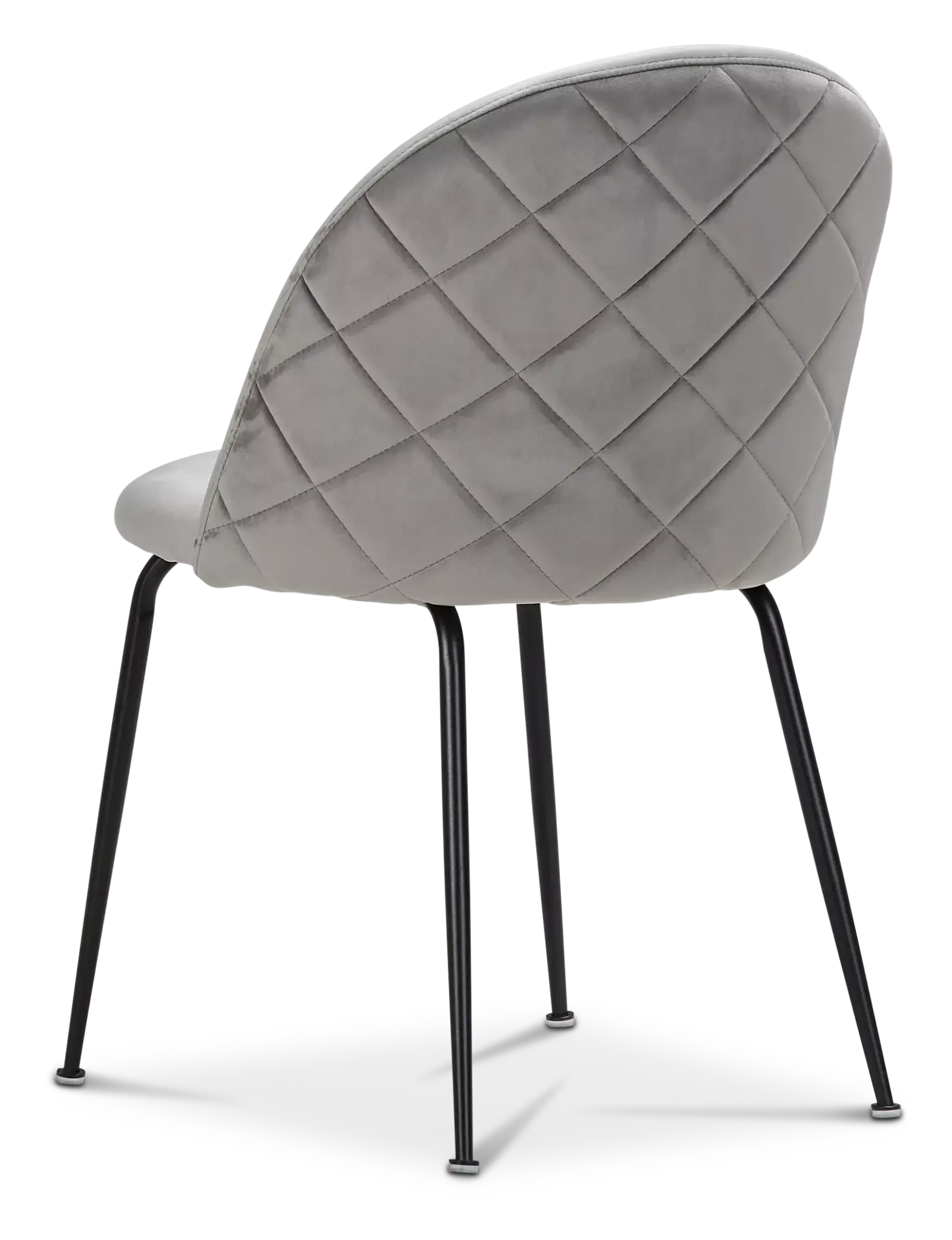 Capri Gray Velvet Upholstered Side Chair W/ Black Legs Capri Gray Velvet Upholstered Side Chair W/ Black Legs