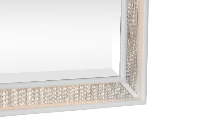 Alessandria White Lighted Dresser & Mirror