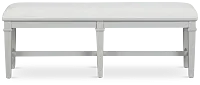 Cape Cod Gray Upholstered Dining Bench