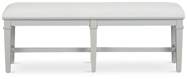Cape Cod Gray Upholstered Dining Bench