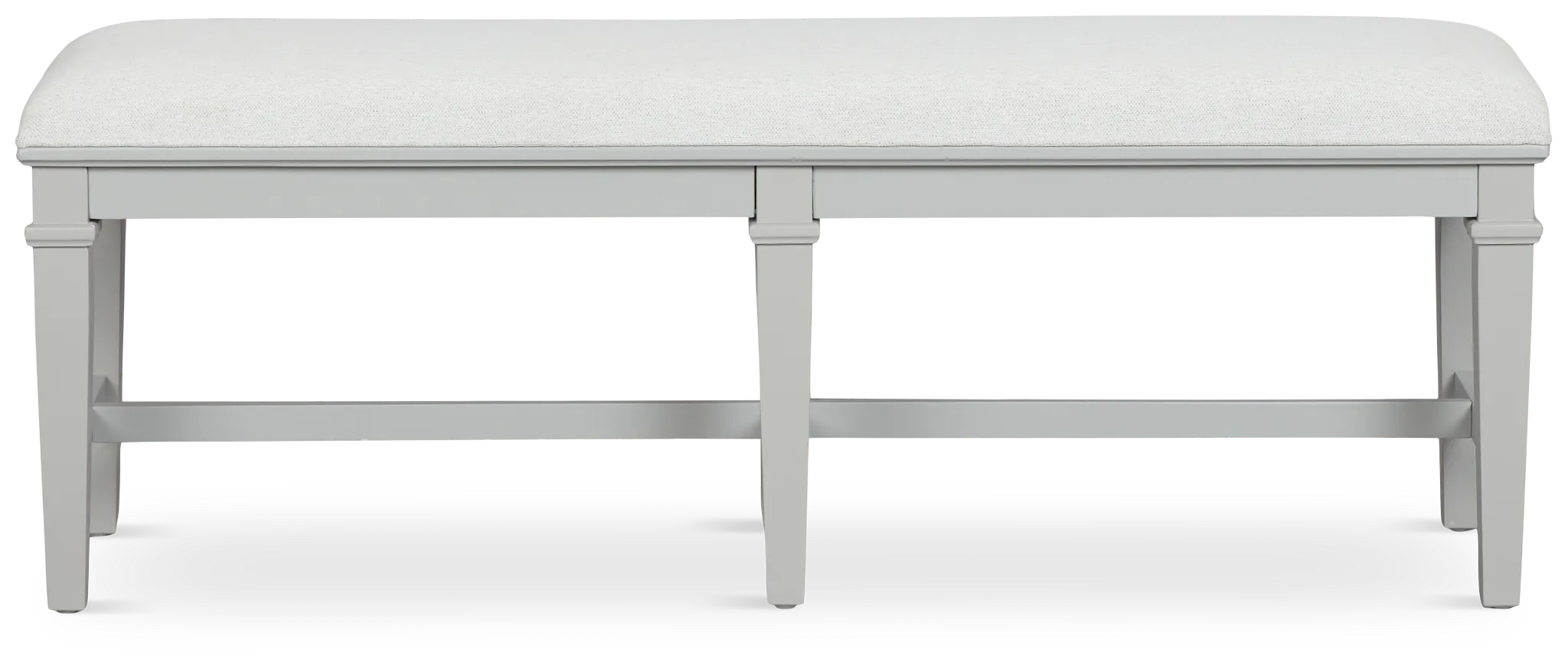Cape Cod Gray Upholstered Dining Bench