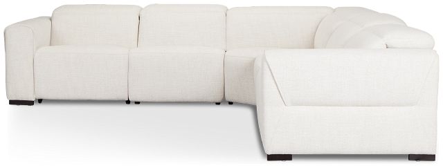 Ellis Light Beige Fabric Small Two-arm Power Reclining Sectional