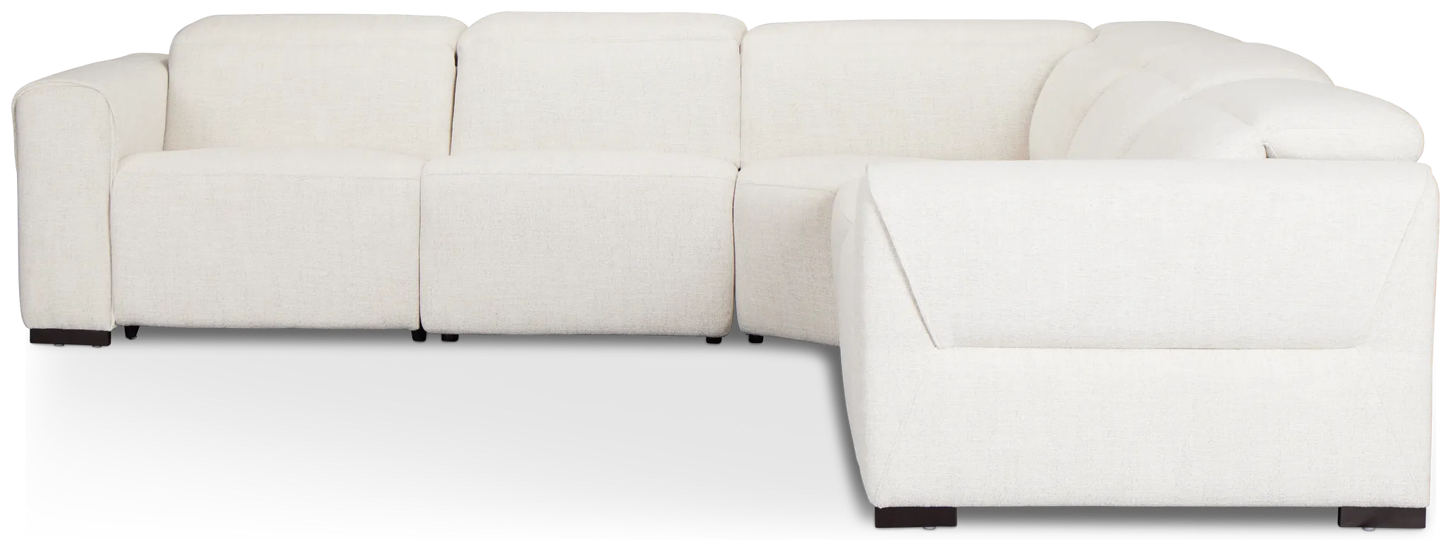 Ellis Light Beige Fabric Small Two-arm Power Reclining Sectional