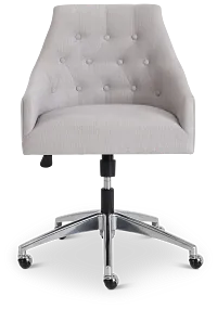 Newport Gray Metal Upholstered Desk Chair