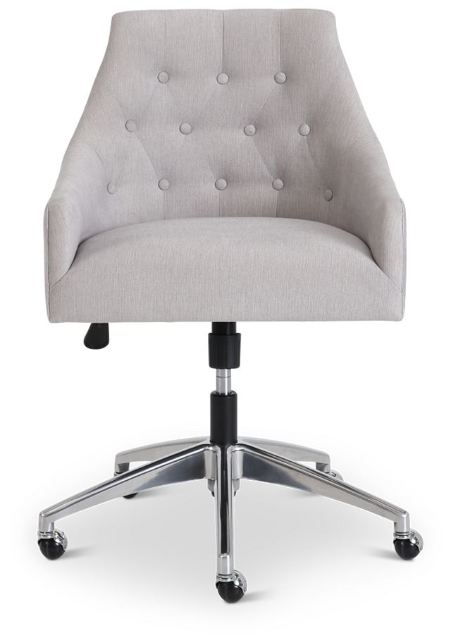 Newport Gray Metal Upholstered Desk Chair (2)