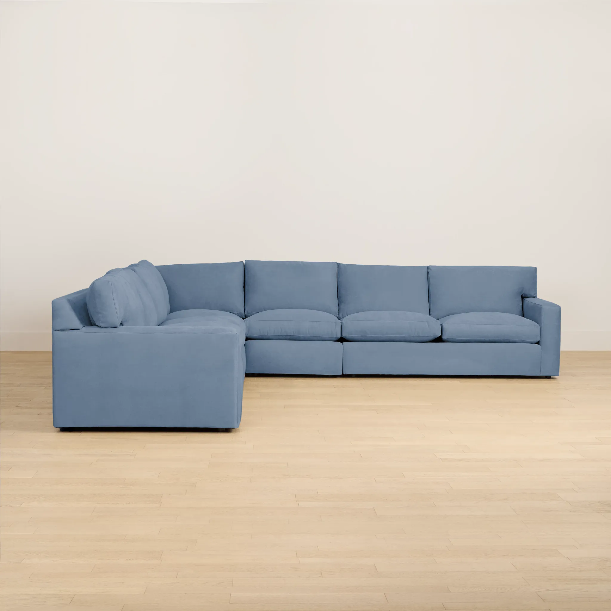 Hudson Blue Fabric Large Two-arm Sectional
