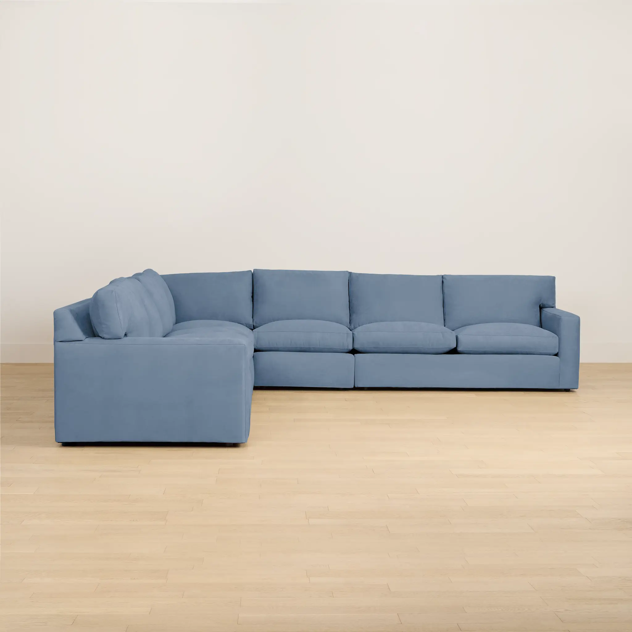 Hudson Blue Fabric Large Two-arm Sectional Hudson Blue Fabric Large Two-arm Sectional