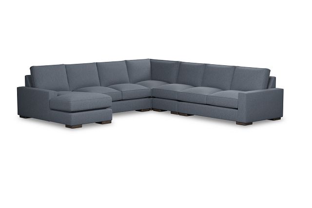 Edgewater Victory Dark Blue Large Left Chaise Sectional