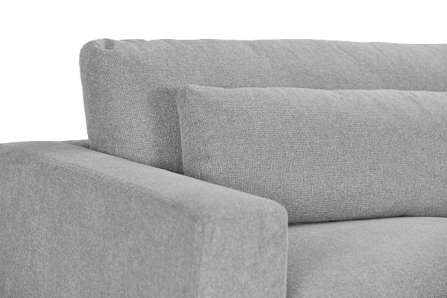 Cozumel Light Gray Fabric 4-piece Chaise Sectional