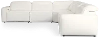 Tidal White Lthr/vinyl Small Two-arm Power Reclining Sectional