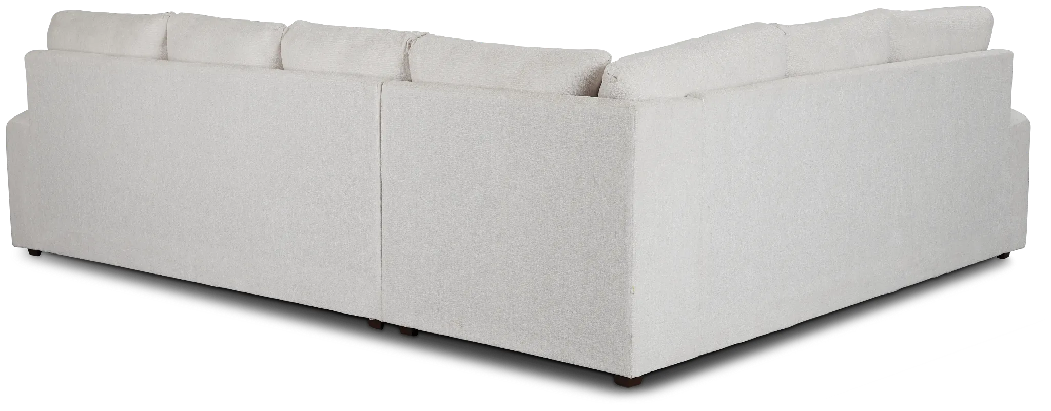 Colby White Micro Right Chaise Sectional