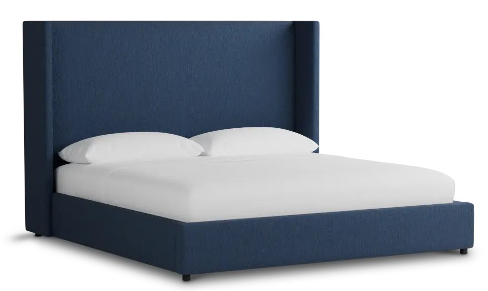 Captiva Revenue Dark Blue 60" Upholstered Shelter Bed Captiva Revenue Dark Blue 60" Upholstered Shelter Bed