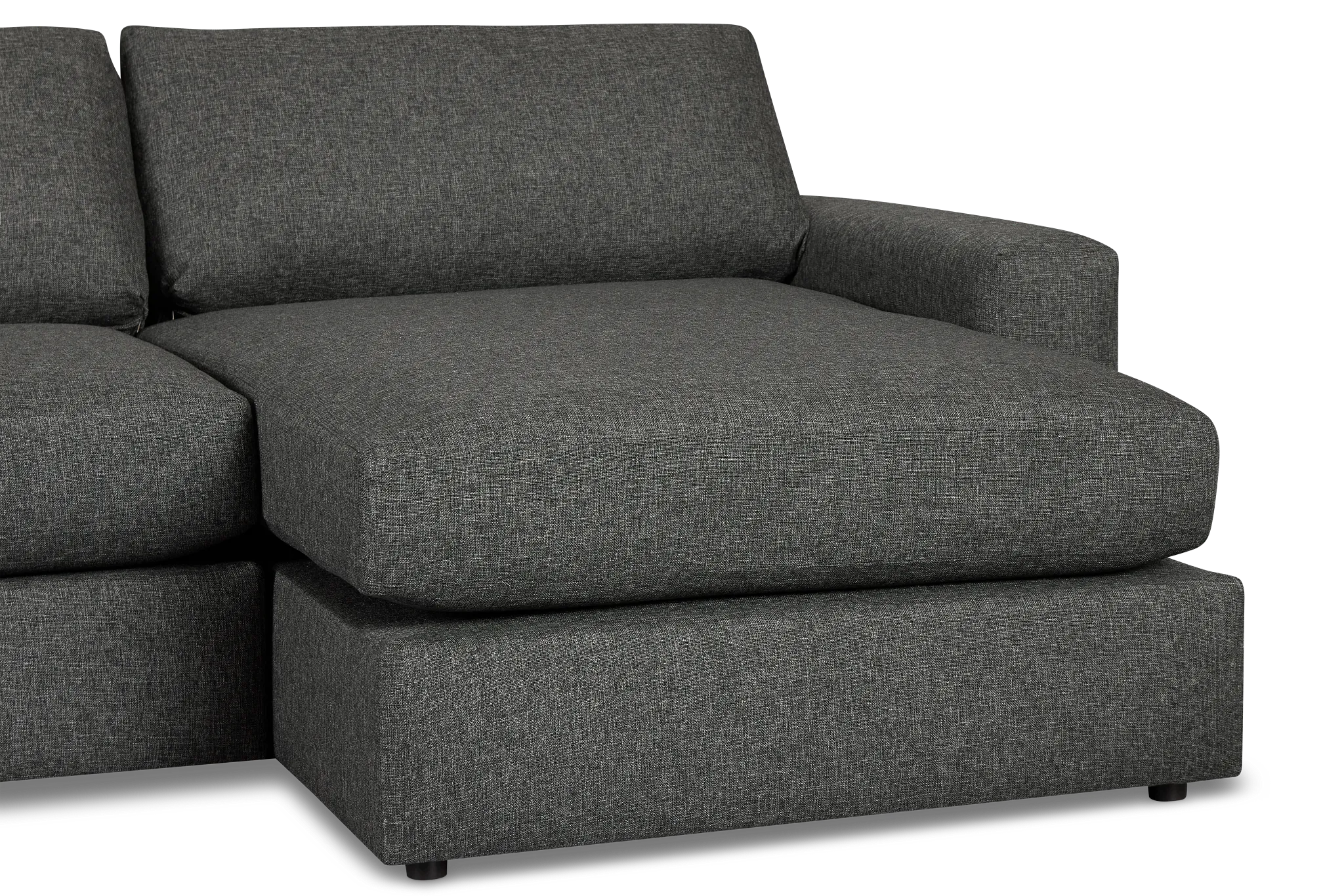 Brantley Dark Gray Fabric Right Chaise Sectional