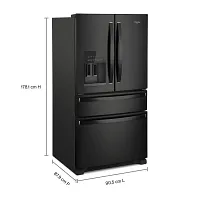 Whirlpool 3636 Series Black French Door Refrigerator