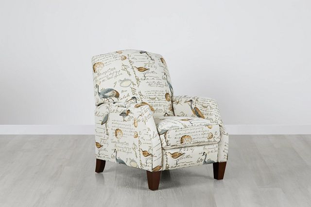 beige push back recliner