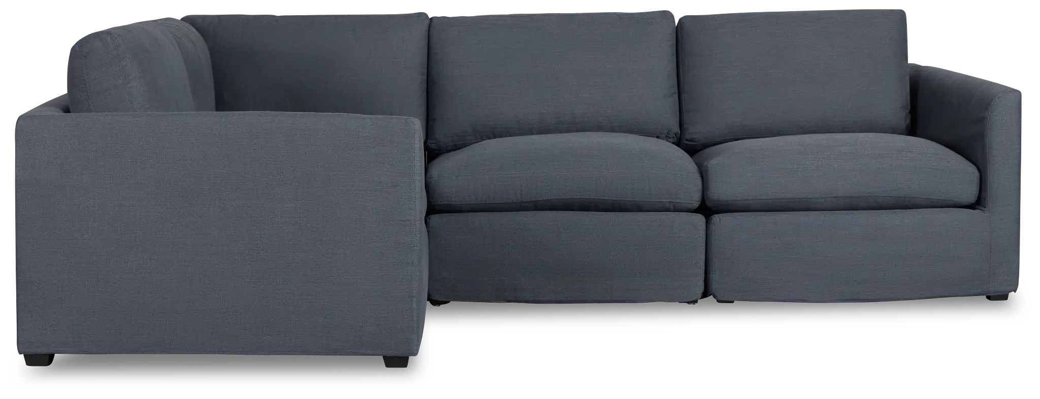 Willow Navy Fabric Small Two-arm Sectional Willow Navy Fabric Small Two-arm Sectional