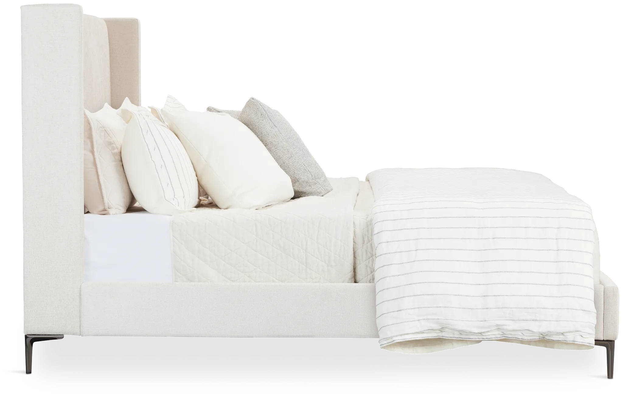 Kent Light Beige Uph Panel Bed