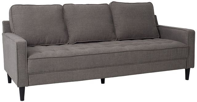 Eli 80" Gray Micro Sofa (1)