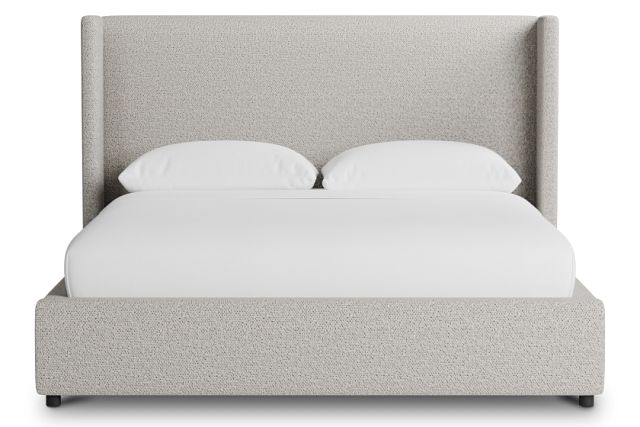 Captiva Gellar Gray 48" Upholstered Shelter Bed