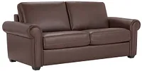 Lincoln Medium Brown Lthr/vinyl Memory Foam Sleeper