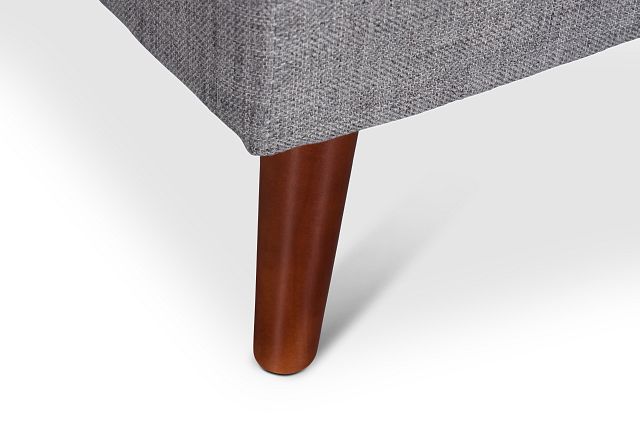 Raya Light Gray Fabric Storage Ottoman