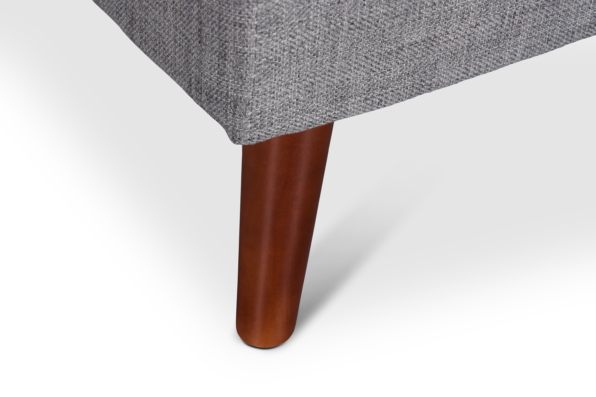 Raya Light Gray Fabric Storage Ottoman