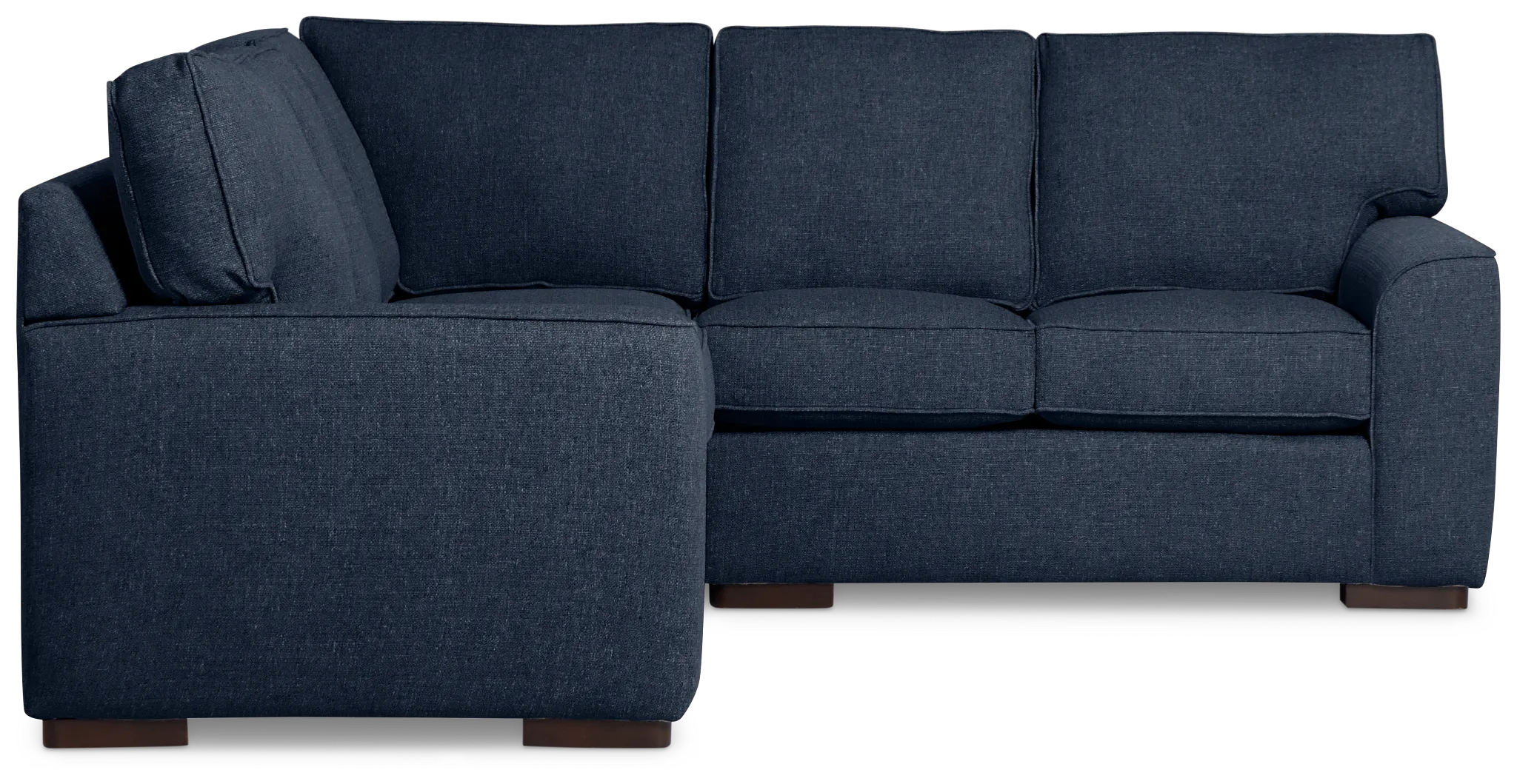 Sinclair Dark Blue Fabric Small Two-arm Sectional