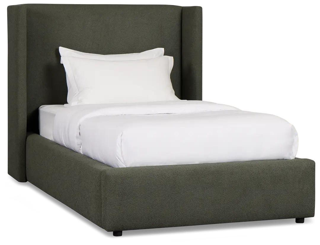 Captiva Sutton Green 48" Upholstered Shelter Bed Captiva Sutton Green 48" Upholstered Shelter Bed