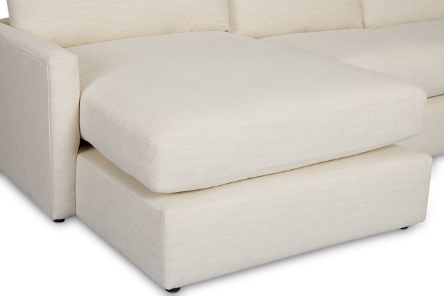 Noah Ivory Fabric Small Left Chaise Sectional