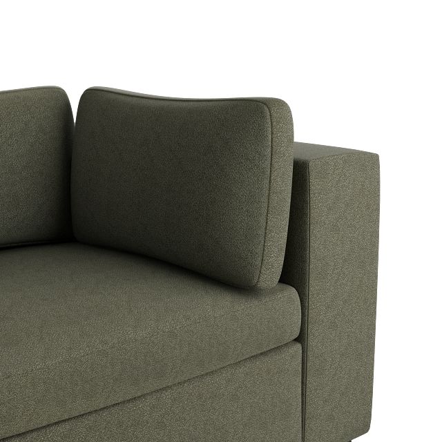 Destin Sutton Green Fabric 4-piece Modular Sectional