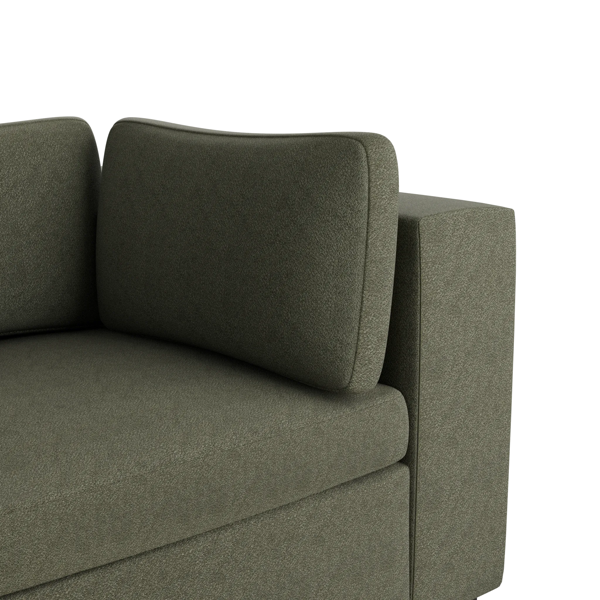 Destin Sutton Green Fabric 4-piece Modular Sectional