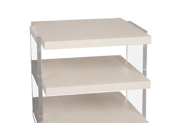 Gables White Rectangular End Table