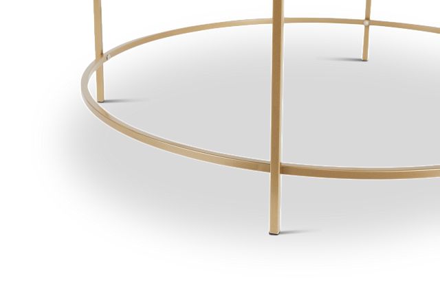 Morali Gold Round Coffee Table