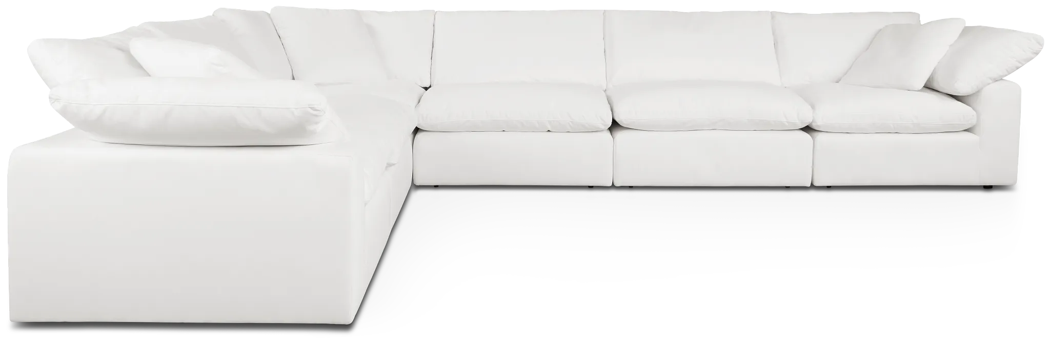 Nixon White Fabric 6-piece Modular Sectional