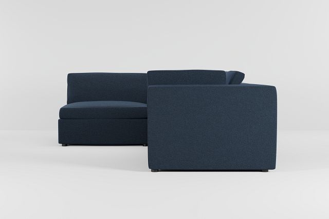 Destin Elite Dark Blue Fabric 4-piece Modular Sectional