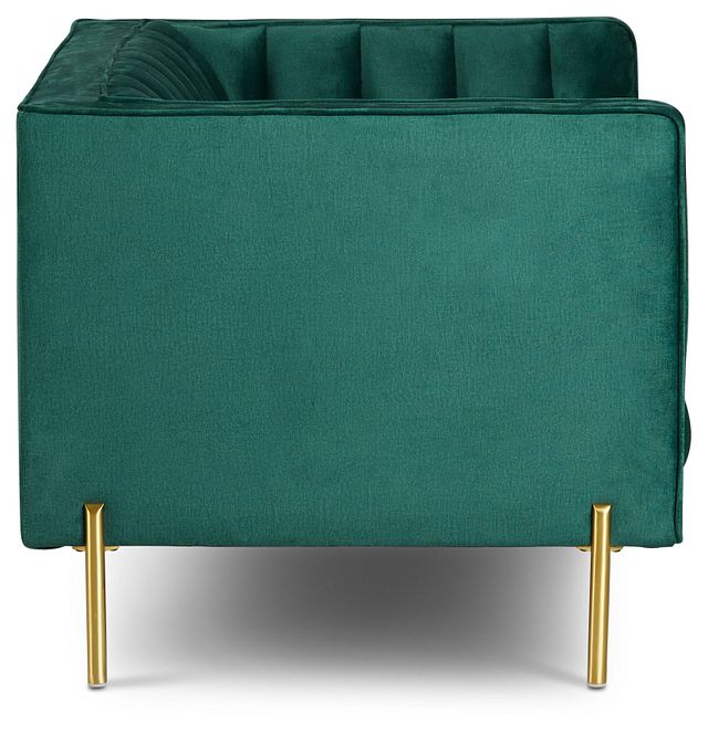 Bella Dark Green Velvet Loveseat