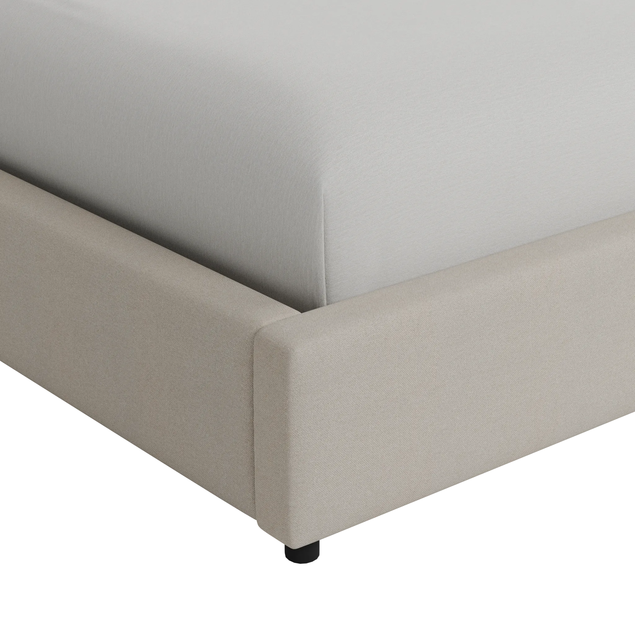 Grayton Suave Beige 44" Upholstered Platform Bed