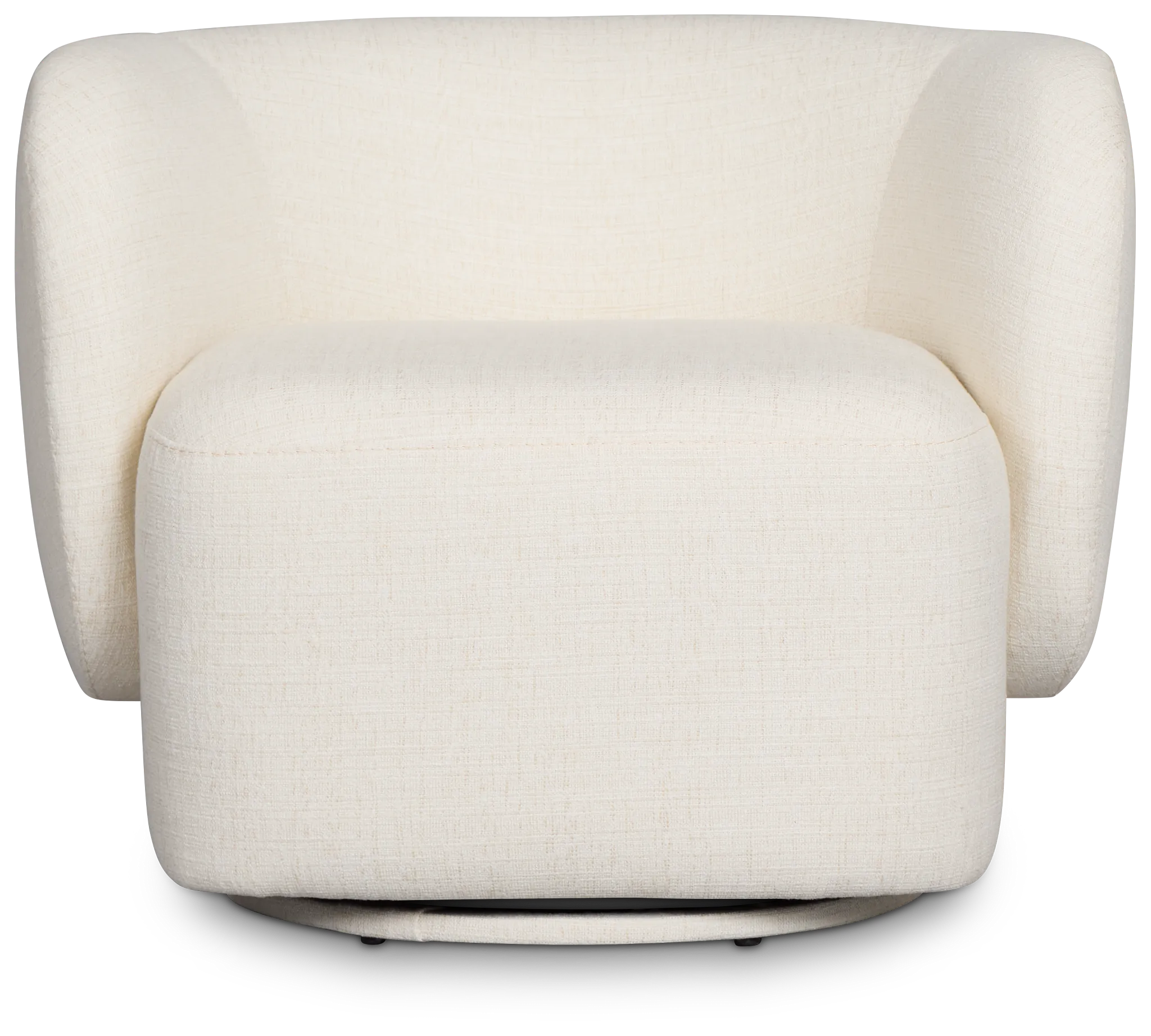 Cleo Light Beige Fabric Swivel Accent Chair