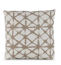 Shibori Light Gray 18" Indoor/outdoor Square Accent Pillow