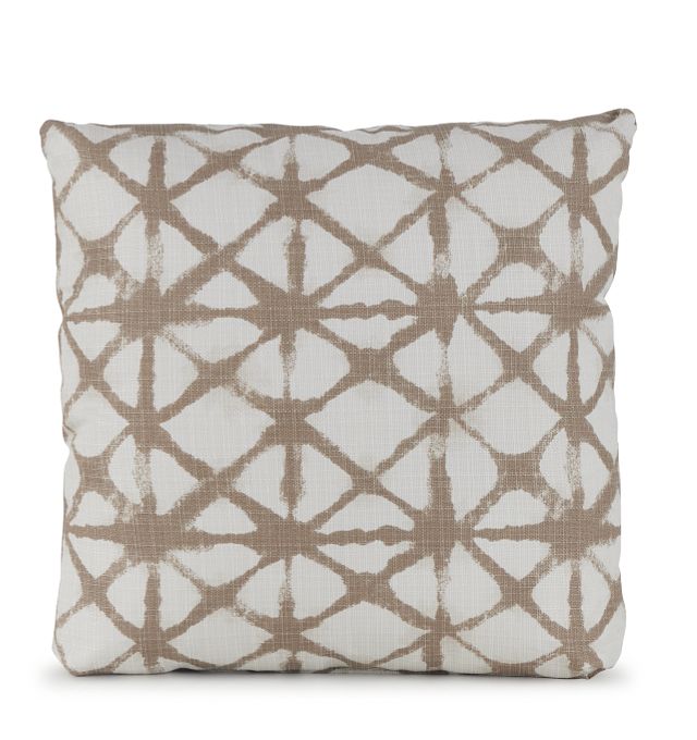 Shibori Light Gray 18" Indoor/outdoor Square Accent Pillow