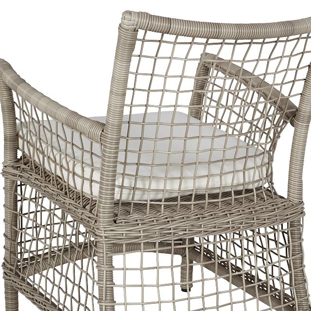 Raleigh White Woven Arm Chair