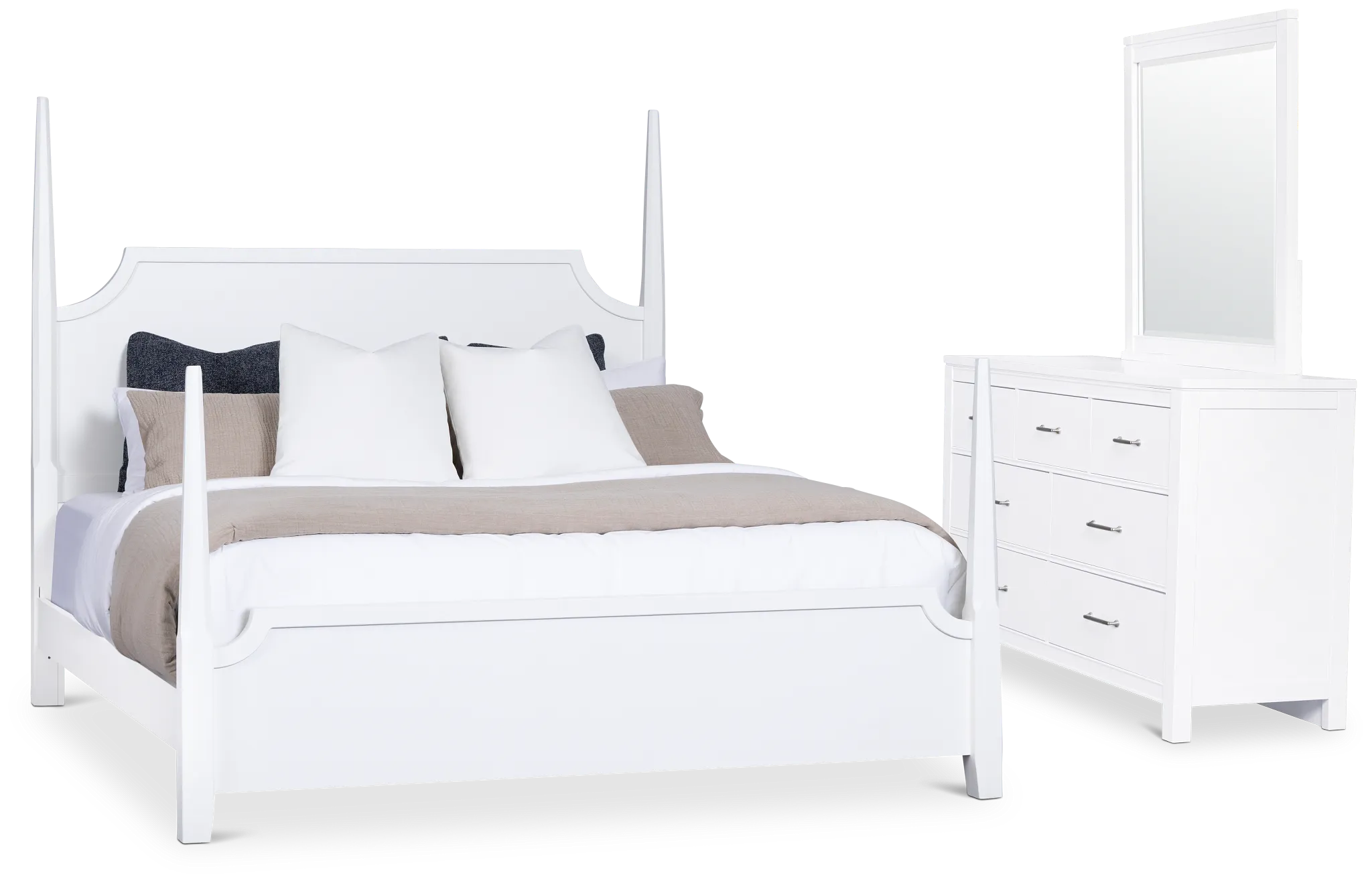 Carolina White Poster Bedroom