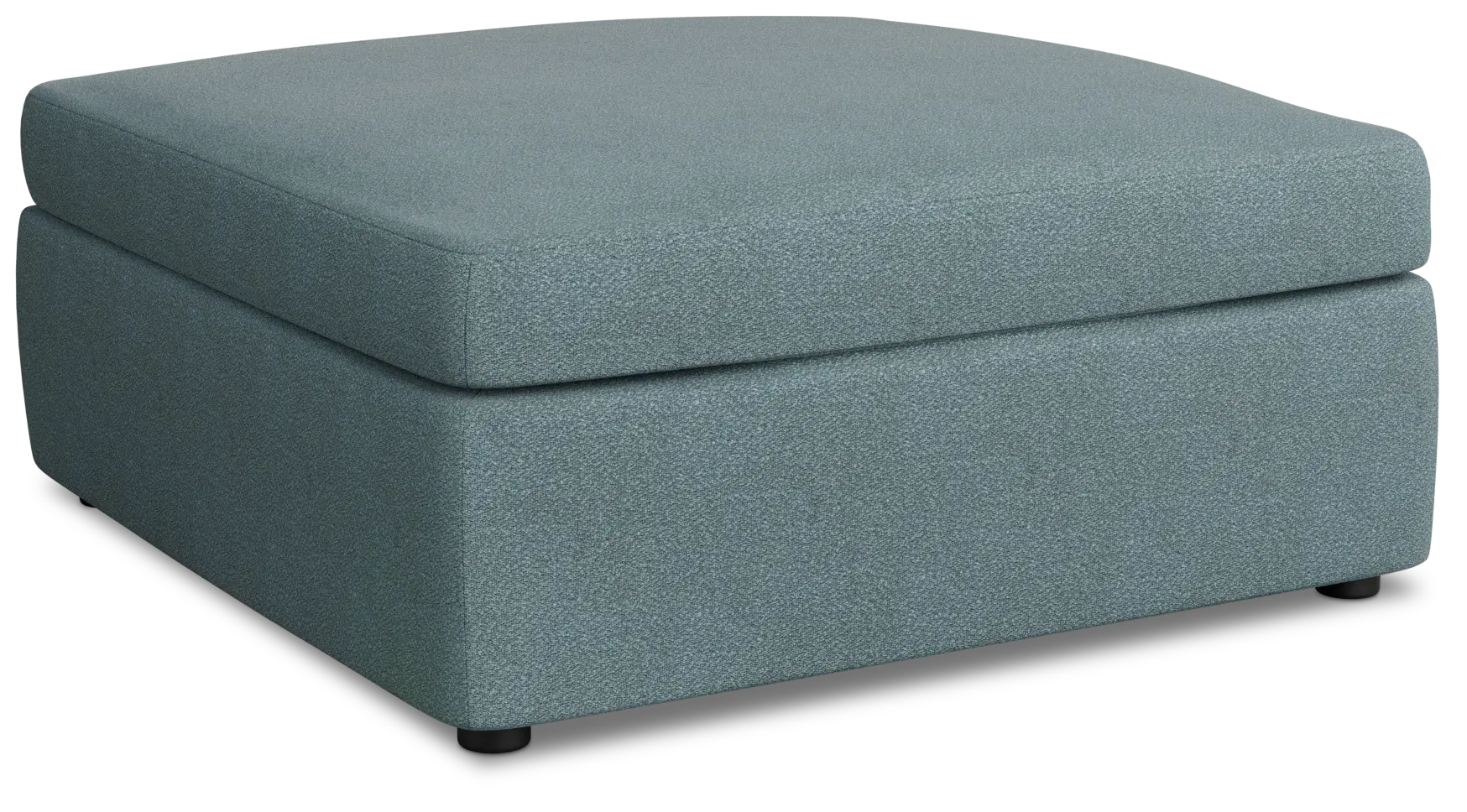 Destin Sutton Blue Fabric Cocktail Ottoman Destin Sutton Blue Fabric Cocktail Ottoman