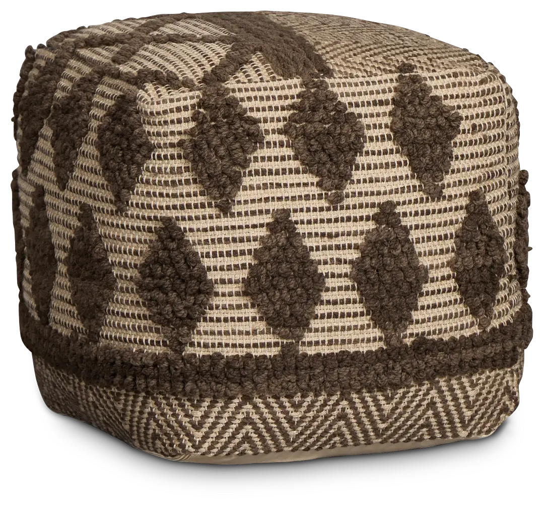 Madsi Dark Brown Accent Pouf Madsi Dark Brown Accent Pouf