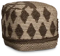 Madsi Dark Brown Accent Pouf